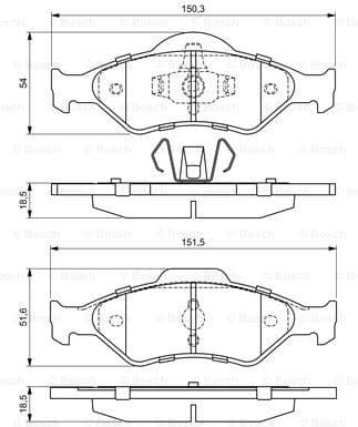 Brake Pad Set, disc brake 0986424645 - image 7