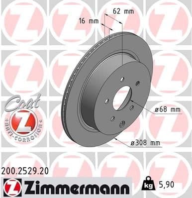 Brake Disc COAT Z 200.2529.20