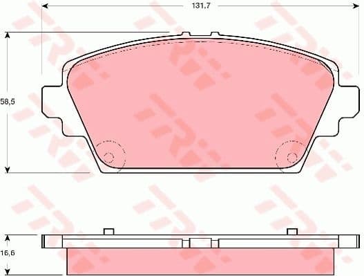 Brake Pad Set, disc brake COTEC GDB3291