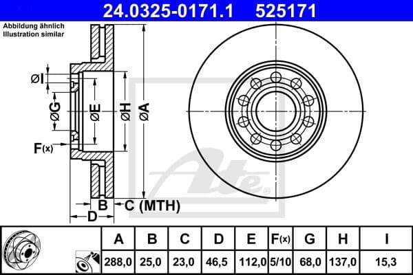 Brake Disc PowerDisc 24.0325-0171.1