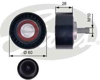 Deflection/Guide Pulley, V-ribbed belt DriveAlign™ T36384