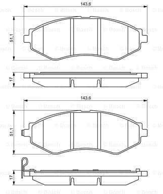 Brake Pad Set, disc brake 0986494343 - image 7