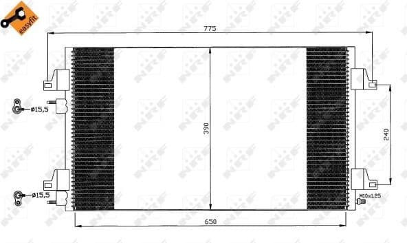 Condenser, air conditioning EASY FIT 35760