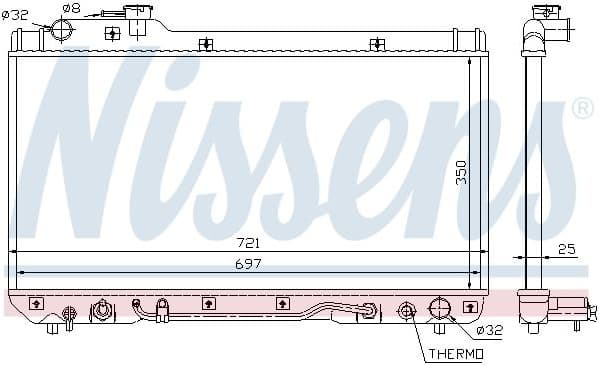 Radiator, engine cooling 64761