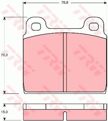 Brake Pad Set, disc brake COTEC GDB100