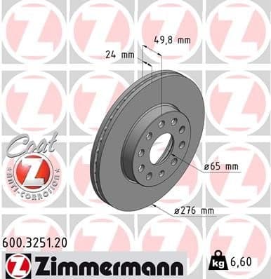Brake Disc COAT Z 600.3251.20