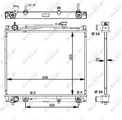 Radiator, engine cooling 53289