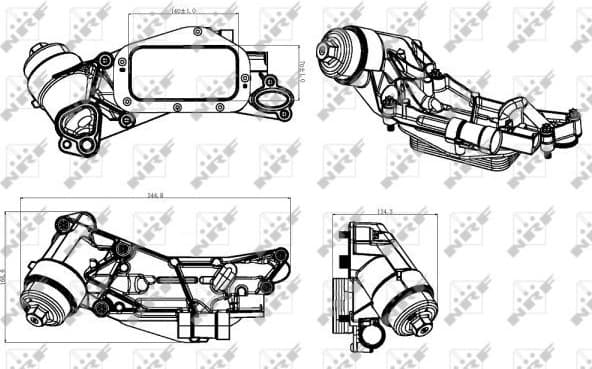 Housing, oil filter 31315