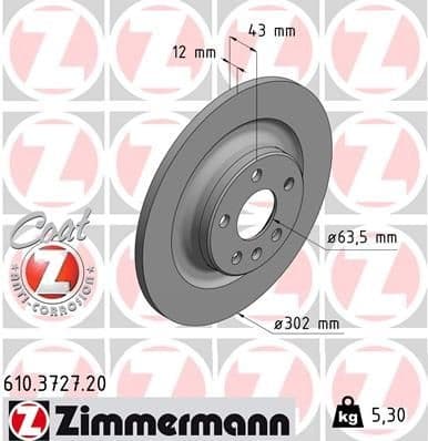 Brake Disc COAT Z 610.3727.20
