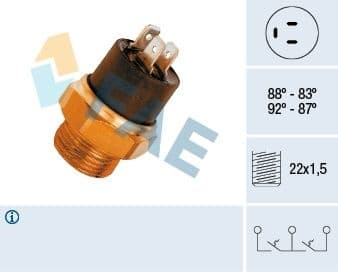 Temperature Switch, radiator fan 37800
