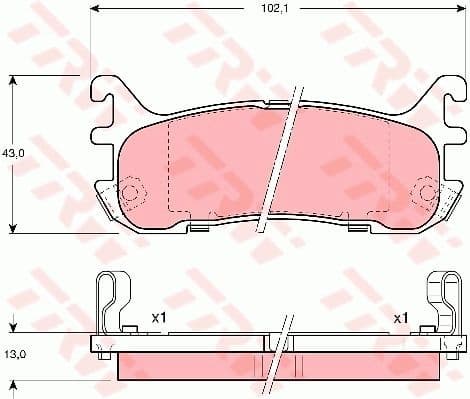 Brake Pad Set, disc brake GDB3129