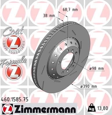 Brake Disc FORMULA Z BRAKE DISC 460.1585.75