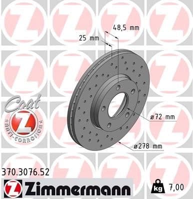 Brake Disc SPORT BRAKE DISC Z 370.3076.52