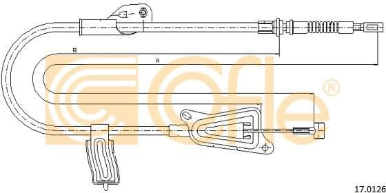 Cable Pull, parking brake 17.0126
