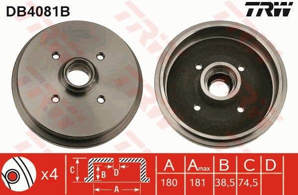 Brake Drum DB4081B