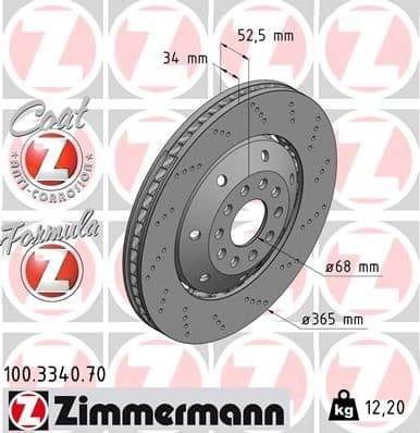 Brake Disc FORMULA Z BRAKE DISC 100.3340.70