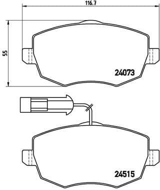 Brake Pad Set, disc brake PRIME LINE P23128
