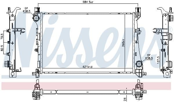 Radiator, engine cooling 617869