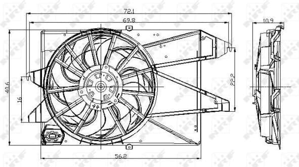Fan, engine cooling 47005
