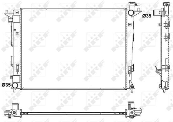 Radiator, engine cooling 53052