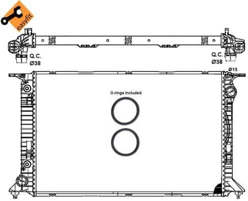 Radiator, engine cooling EASY FIT 53065 - image 2