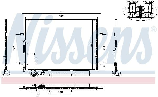 Condenser, air conditioning ** FIRST FIT ** 94614