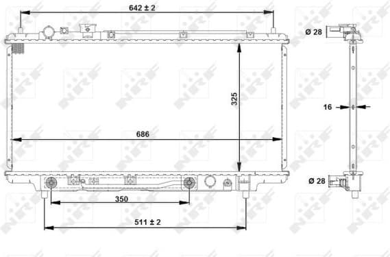 Radiator, engine cooling EASY FIT 53519 - image 2