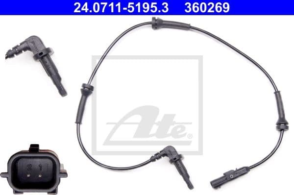 Sensor, wheel speed 24.0711-5195.3