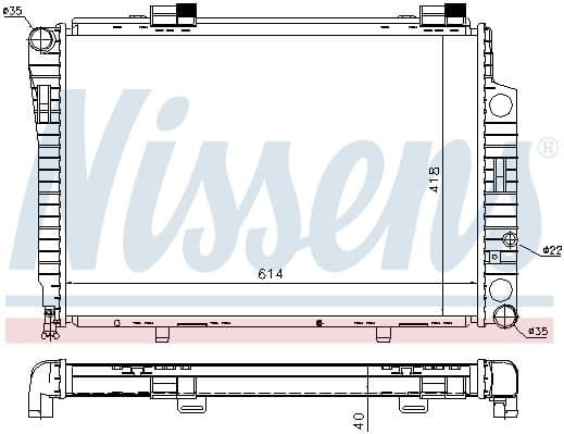 Radiator, engine cooling 62618