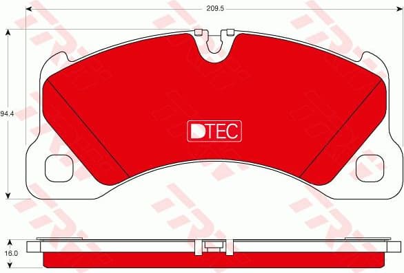 Brake Pad Set, disc brake DTEC COTEC GDB1774DTE