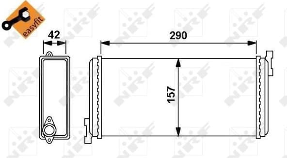 Heat Exchanger, interior heating EASY FIT 54240