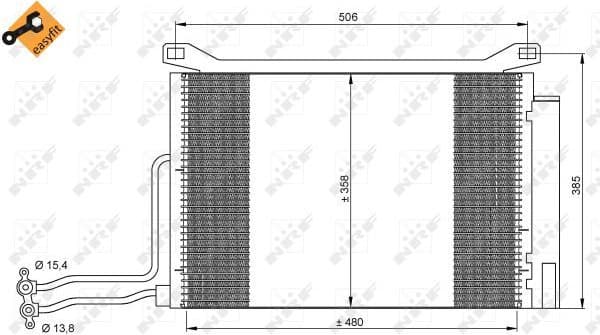 Condenser, air conditioning EASY FIT 35787
