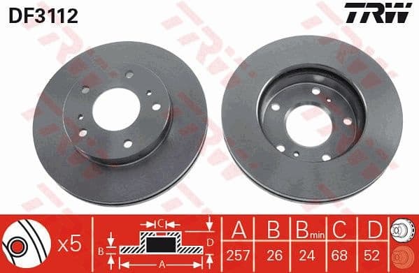 Brake Disc DF3112