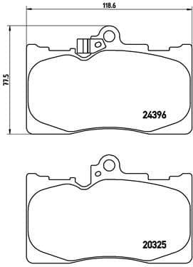 Brake pads front, Top Quality P83072