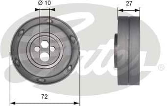 Tensioner Pulley, timing belt PowerGrip™ T41216 - image 2