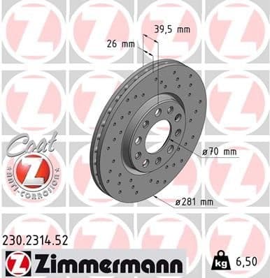 Brake Disc SPORT BRAKE DISC Z 230.2314.52
