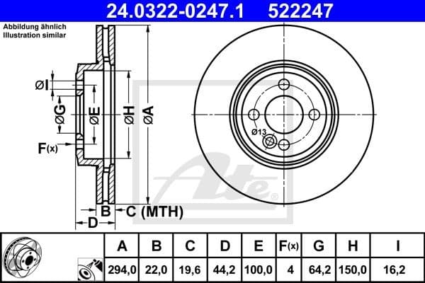 Brake Disc PowerDisc 24.0322-0247.1