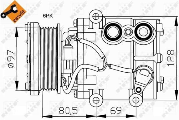 Compressor, air conditioning EASY FIT 32401