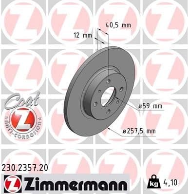 Brake Disc COAT Z 230.2357.20