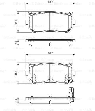 Brake Pad Set, disc brake 0986424693 - image 7