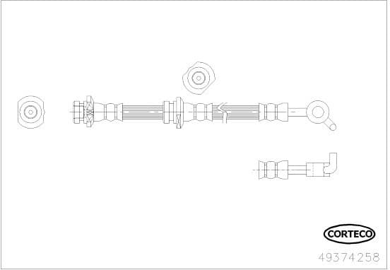 Brake hose rear 49374258