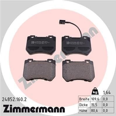 Brake Pad Set, disc brake 24852.160.2