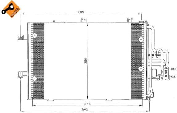 Condenser, air conditioning EASY FIT 35412