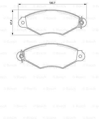 Brake Pad Set, disc brake 0986424453