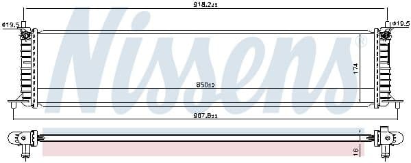 Radiator, engine cooling 606454