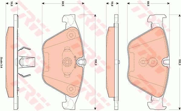 Brake pads front, Top Quality GDB1854 - image 6