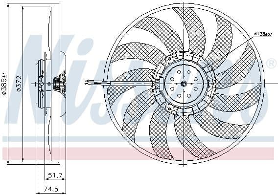 Fan, engine cooling 85638