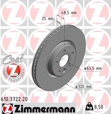 Brake Disc COAT Z 610.3722.20