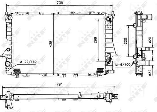 Radiator, engine cooling 51317