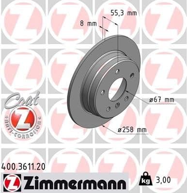 Brake Disc COAT Z 400.3611.20